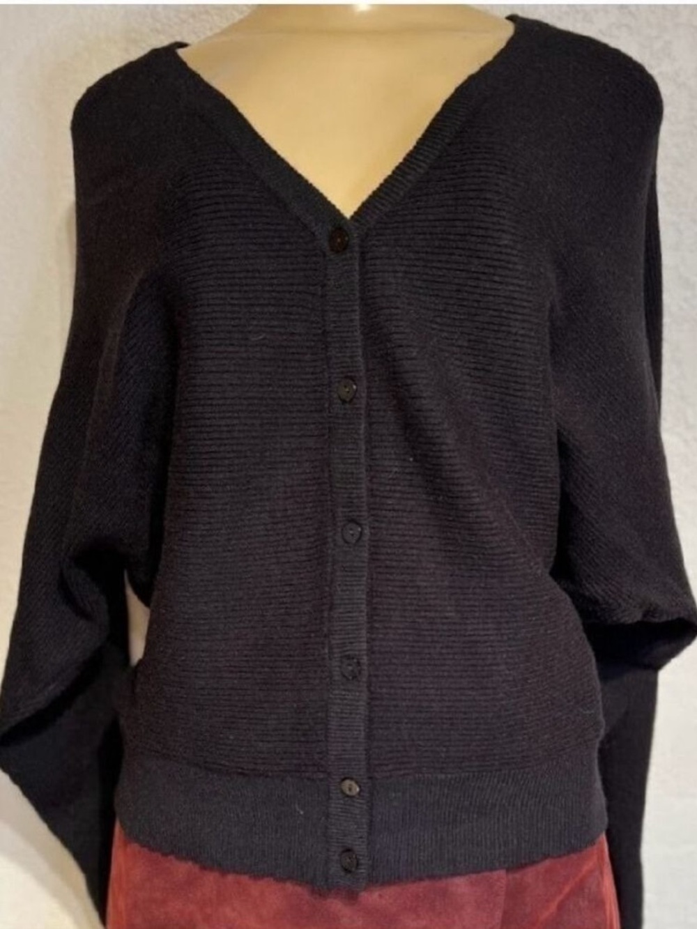 T Tahari Dolman Sleeve Black Sweater Size Small NWT $78 BLACK